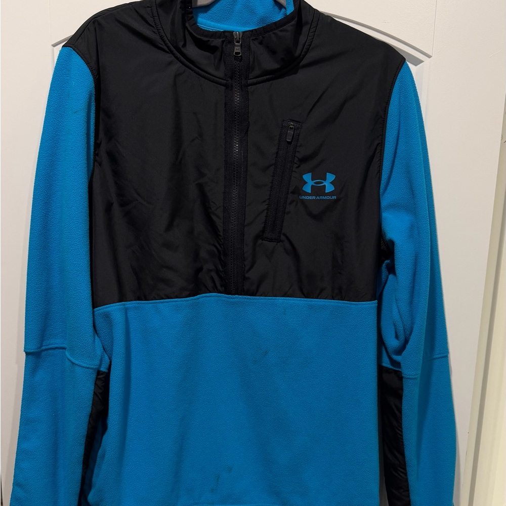 Under Armour Black and Blue Half-Zip Jacket